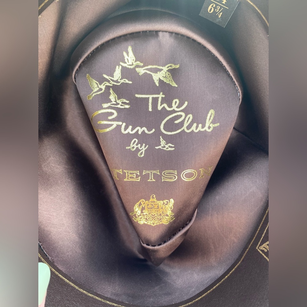 Stetson Cowboy Hat The Gun Club Cabelas Three Forks Hat Size 54 Size 6 3/4 - Picture 11 of 17
